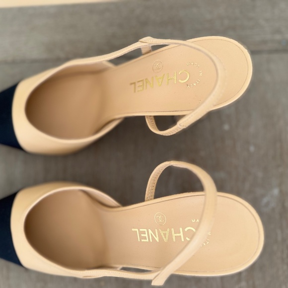 COCO SLINGS CHANEL Color: BEIGE/NOIR Size: 39H Price: - Picture 5 of 7